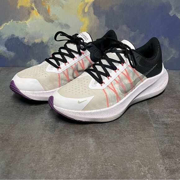 Nike Winflo 8 Black/White Women's Running Shoes Size 8 - Picture 3 of 16